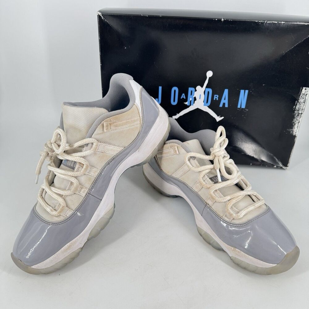 Air Jordan 11 Low Cement Grey White AV2187-140 Men’s Size 12 Basketball Shoes